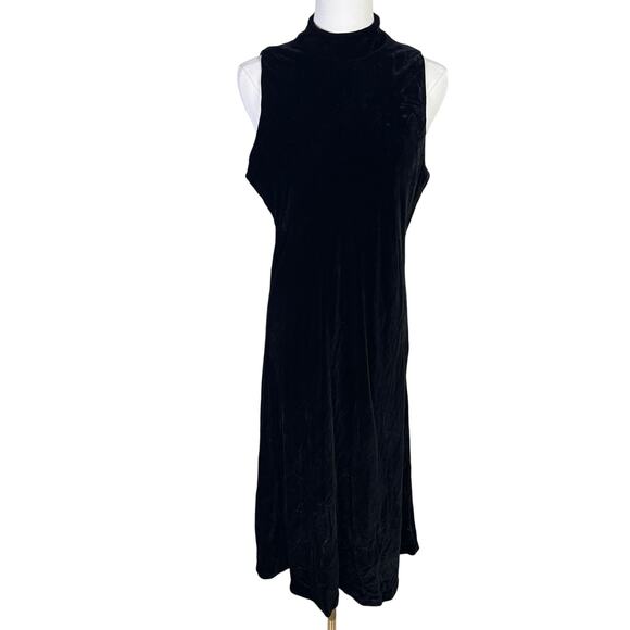 Lauren Ralph Lauren Velvet Silk Cocktail Midi Dress US Women's 12 - Picture 1 of 8
